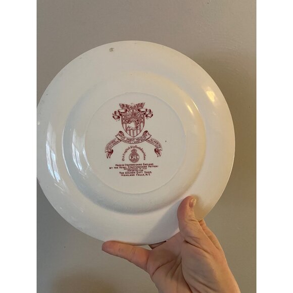 Staffordshire West Point Red Transfer-ware Plate - Picture 3 of 3